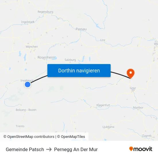 Gemeinde Patsch to Pernegg An Der Mur map