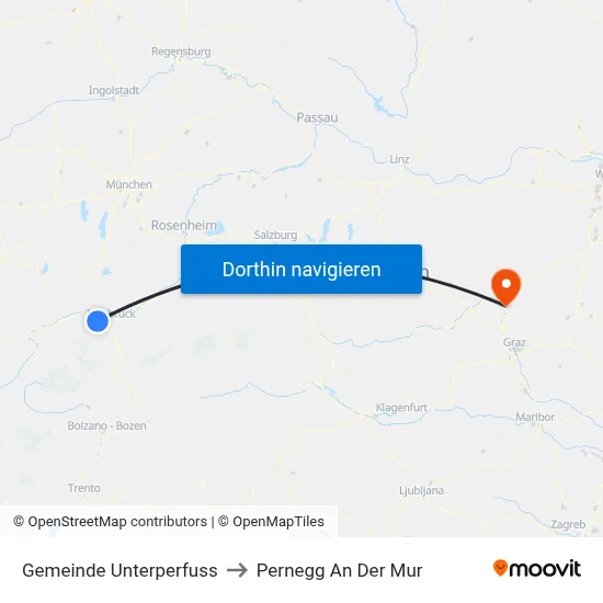 Gemeinde Unterperfuss to Pernegg An Der Mur map