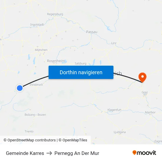 Gemeinde Karres to Pernegg An Der Mur map