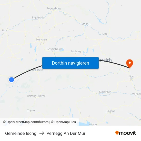 Gemeinde Ischgl to Pernegg An Der Mur map