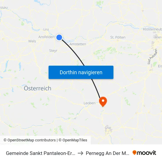 Gemeinde Sankt Pantaleon-Erla to Pernegg An Der Mur map