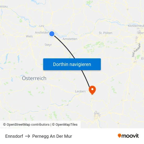 Ennsdorf to Pernegg An Der Mur map