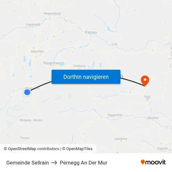 Gemeinde Sellrain to Pernegg An Der Mur map