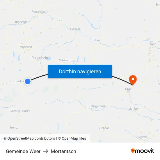 Gemeinde Weer to Mortantsch map