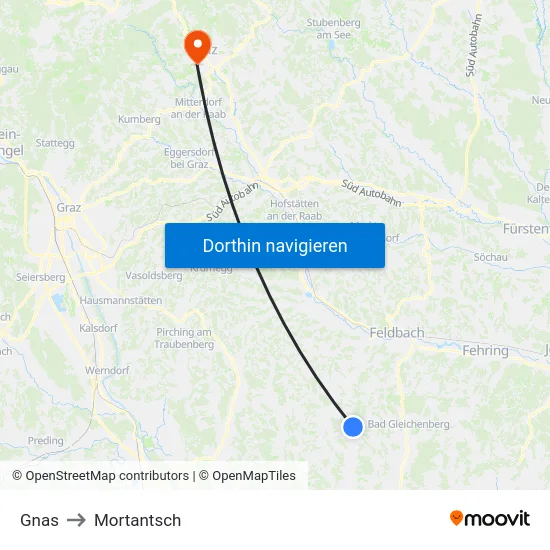 Gnas to Mortantsch map