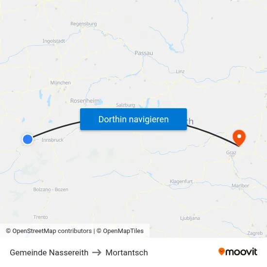 Gemeinde Nassereith to Mortantsch map