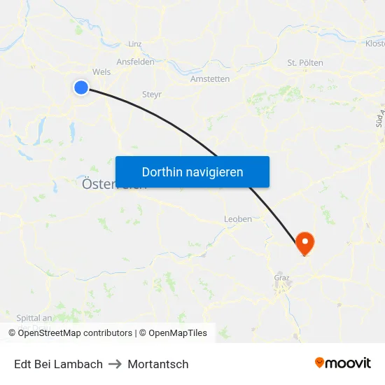 Edt Bei Lambach to Mortantsch map