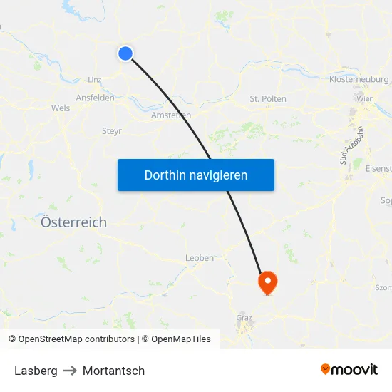 Lasberg to Mortantsch map