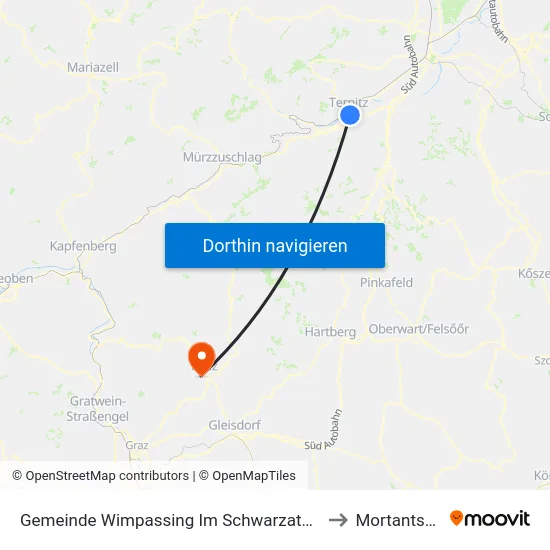 Gemeinde Wimpassing Im Schwarzatale to Mortantsch map