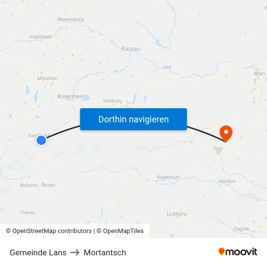 Gemeinde Lans to Mortantsch map