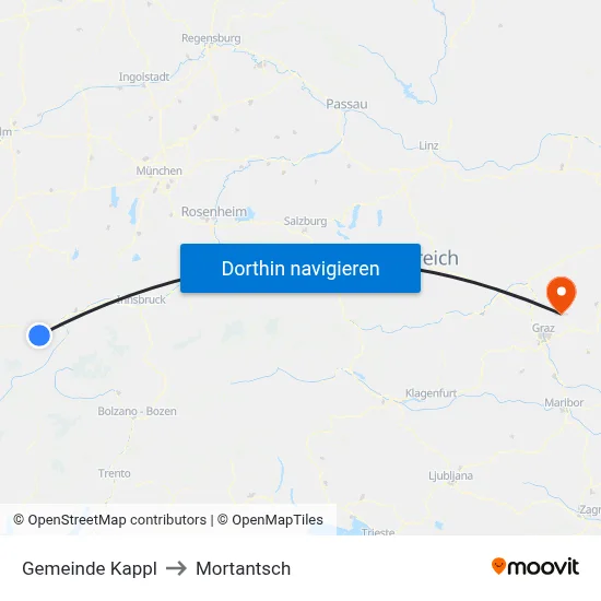 Gemeinde Kappl to Mortantsch map