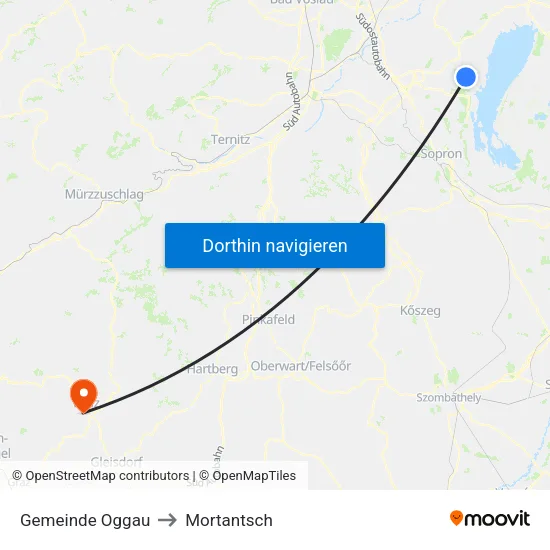 Gemeinde Oggau to Mortantsch map