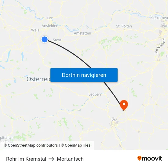 Rohr Im Kremstal to Mortantsch map
