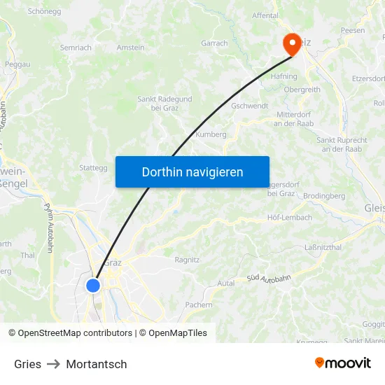 Gries to Mortantsch map