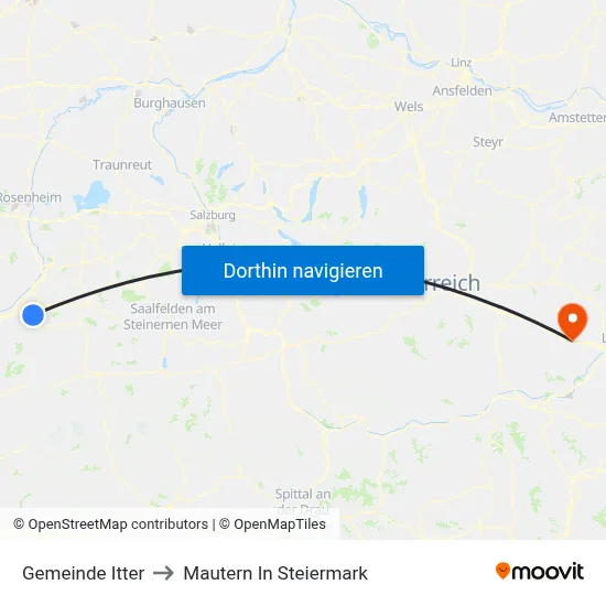 Gemeinde Itter to Mautern In Steiermark map
