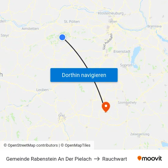 Gemeinde Rabenstein An Der Pielach to Rauchwart map