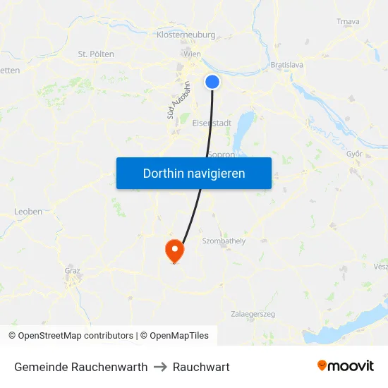 Gemeinde Rauchenwarth to Rauchwart map