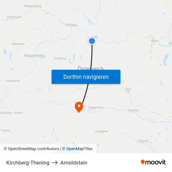 Kirchberg-Thening to Arnoldstein map