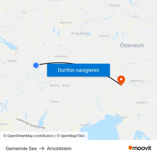 Gemeinde See to Arnoldstein map