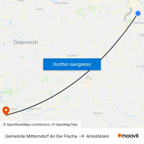 Gemeinde Mitterndorf An Der Fischa to Arnoldstein map
