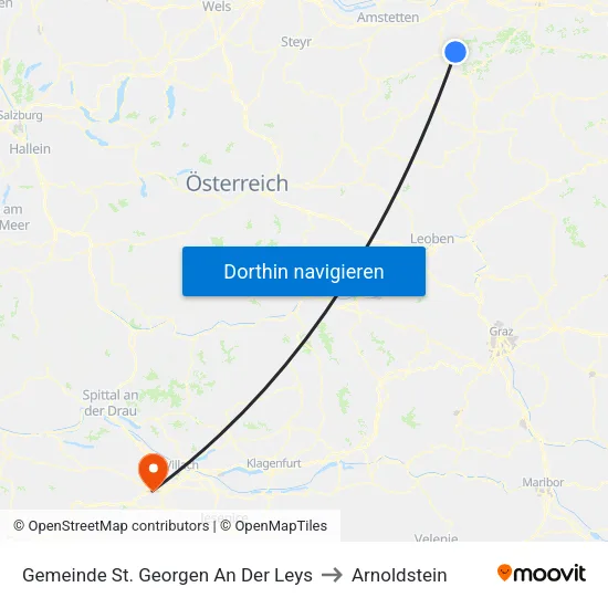 Gemeinde St. Georgen An Der Leys to Arnoldstein map