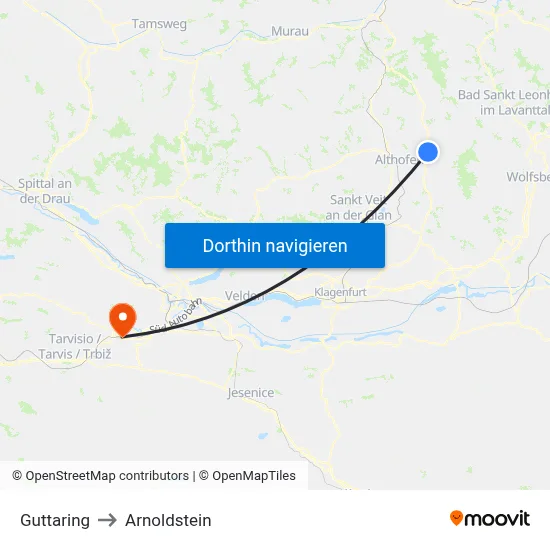 Guttaring to Arnoldstein map