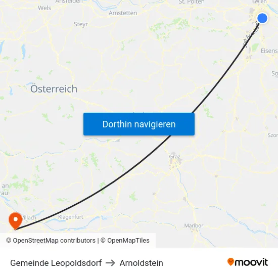 Gemeinde Leopoldsdorf to Arnoldstein map