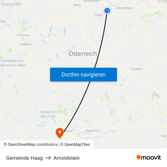 Gemeinde Haag to Arnoldstein map