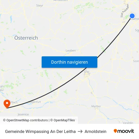 Gemeinde Wimpassing An Der Leitha to Arnoldstein map