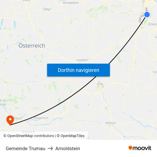 Gemeinde Trumau to Arnoldstein map