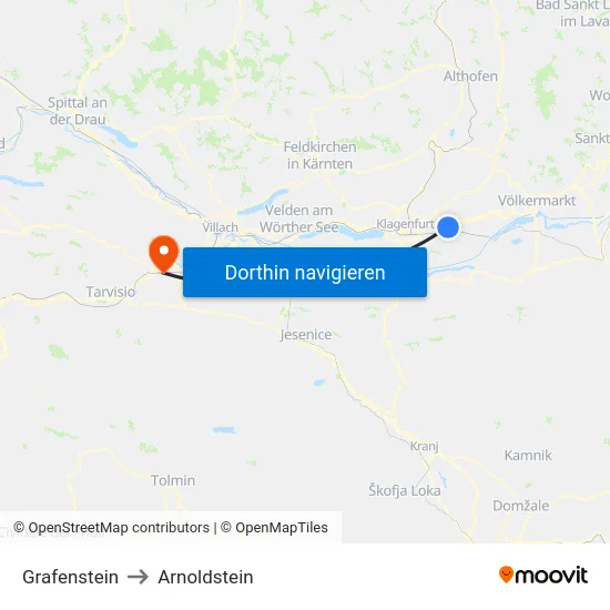 Grafenstein to Arnoldstein map