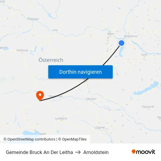 Gemeinde Bruck An Der Leitha to Arnoldstein map