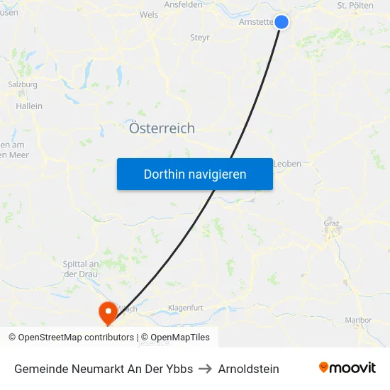 Gemeinde Neumarkt An Der Ybbs to Arnoldstein map