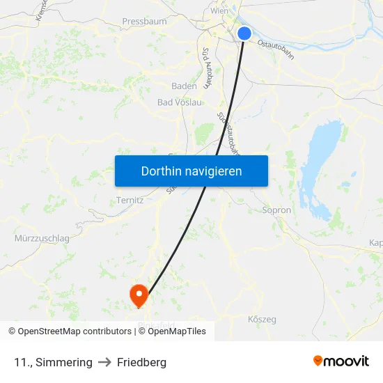 11., Simmering to Friedberg map