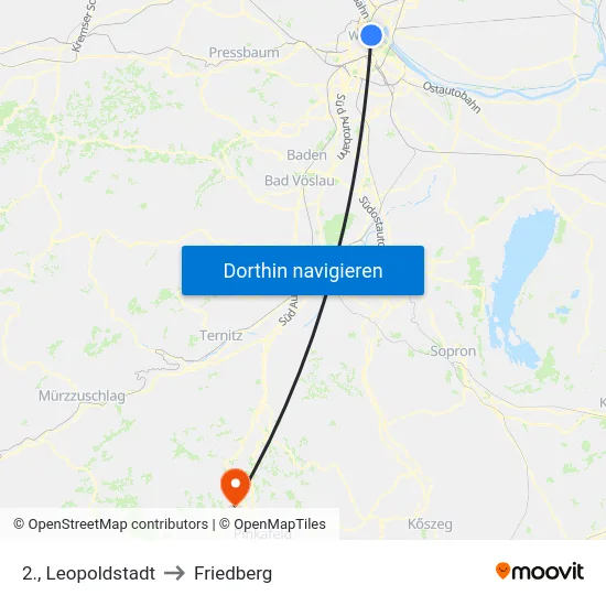 2., Leopoldstadt to Friedberg map