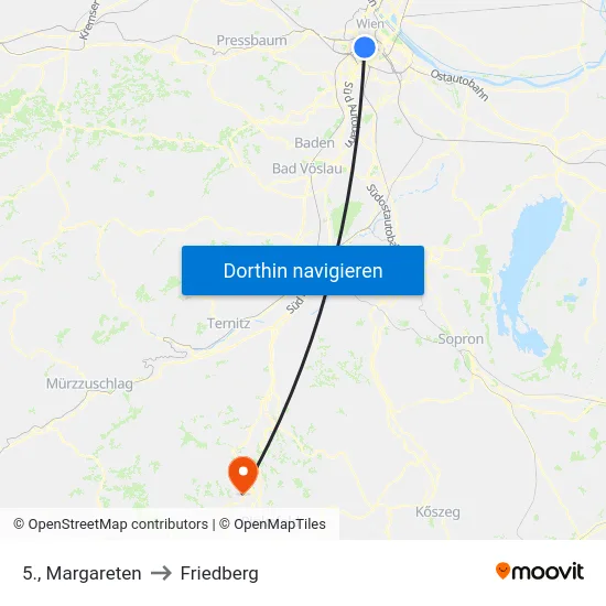 5., Margareten to Friedberg map