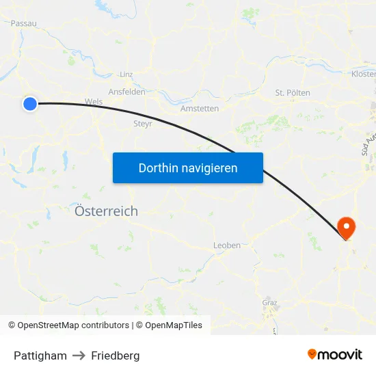 Pattigham to Friedberg map