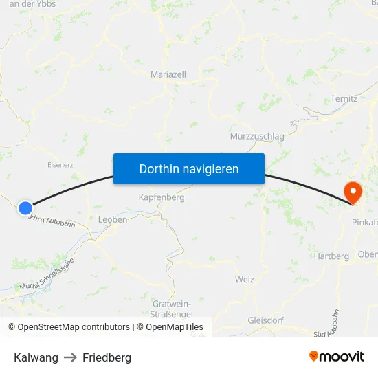 Kalwang to Friedberg map