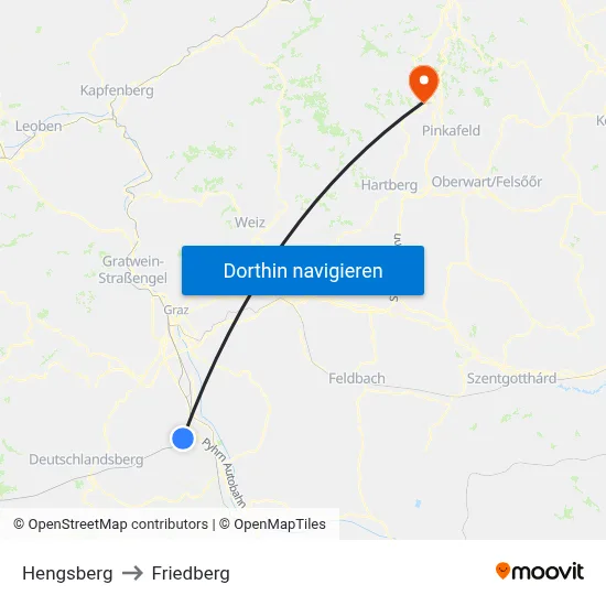 Hengsberg to Friedberg map