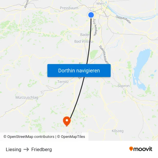 Liesing to Friedberg map