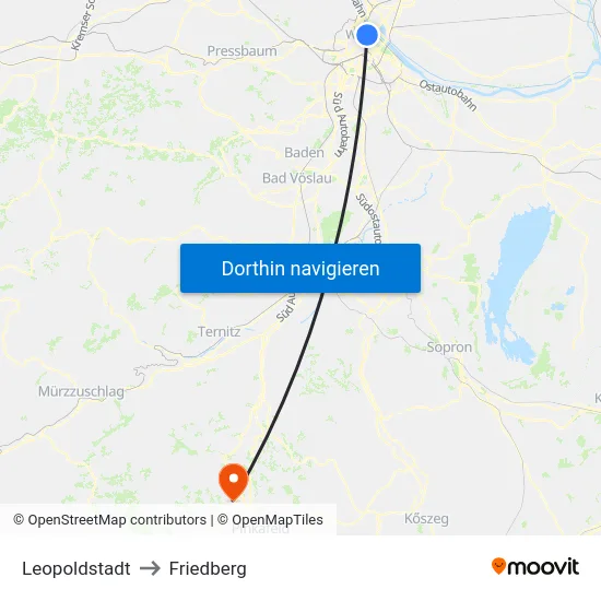 Leopoldstadt to Friedberg map