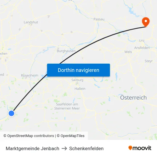 Marktgemeinde Jenbach to Schenkenfelden map