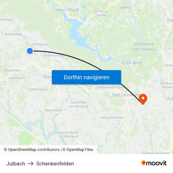 Julbach to Schenkenfelden map