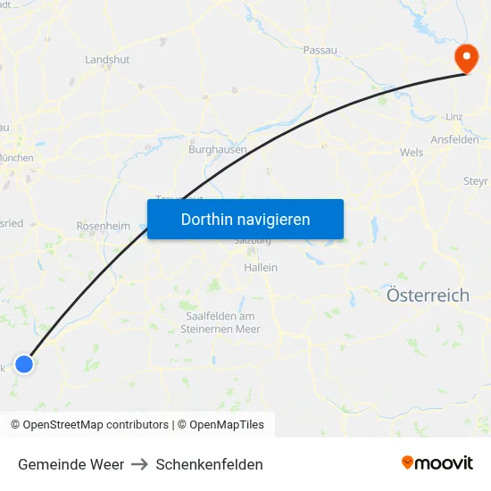 Gemeinde Weer to Schenkenfelden map