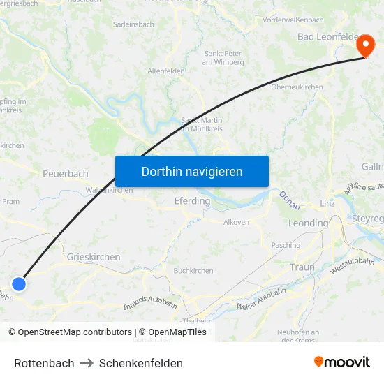 Rottenbach to Schenkenfelden map