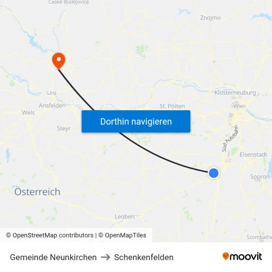 Gemeinde Neunkirchen to Schenkenfelden map