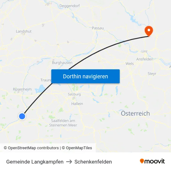 Gemeinde Langkampfen to Schenkenfelden map