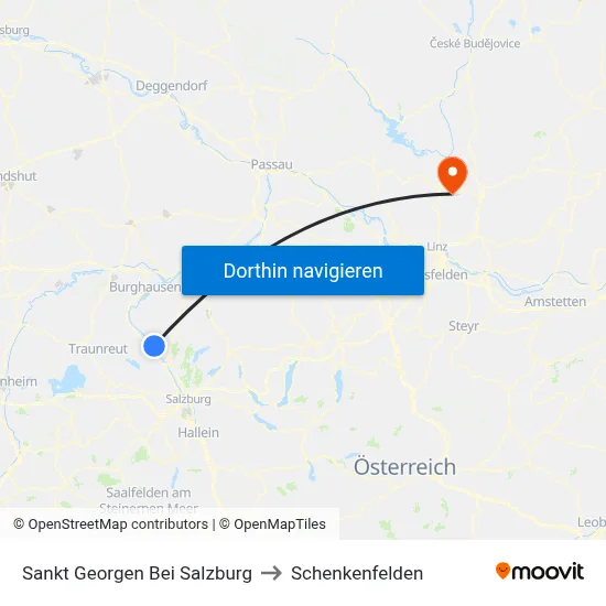 Sankt Georgen Bei Salzburg to Schenkenfelden map