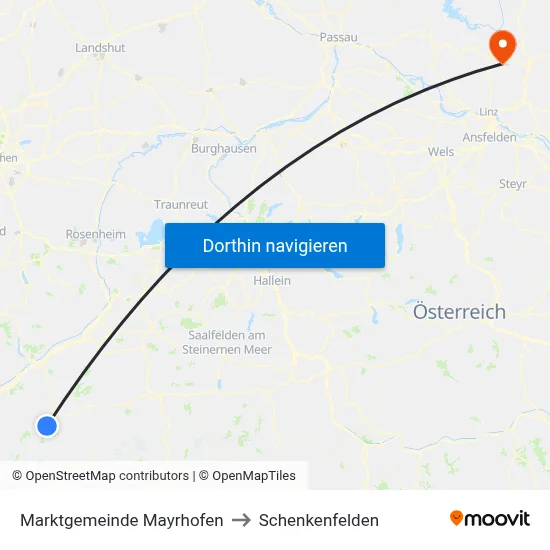 Marktgemeinde Mayrhofen to Schenkenfelden map