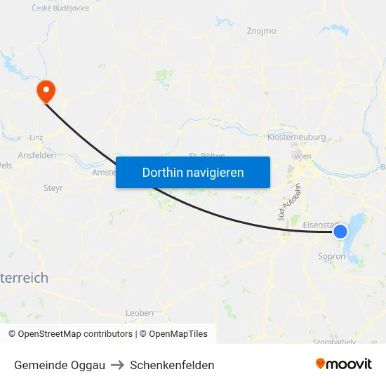 Gemeinde Oggau to Schenkenfelden map
